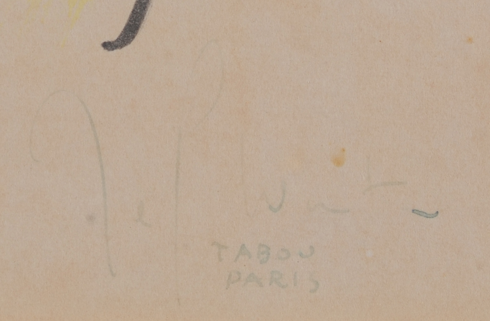 Jef Wauters — Signature of the artist, and localisation, bottom right