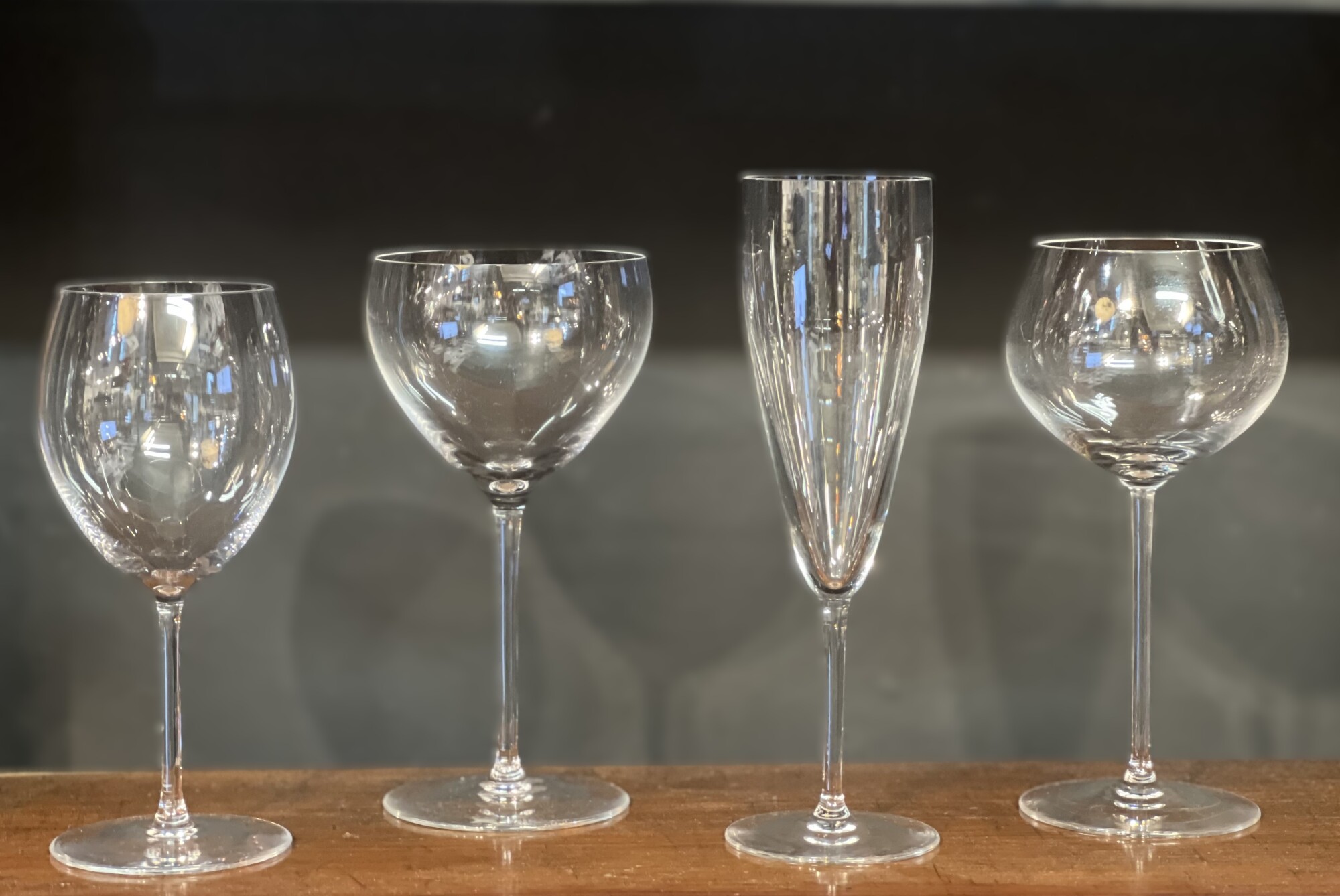 Val Saint-Lambert Académie du Vin glasses — 12+ verres de chaque série: verres à vin blanc, bourgogne, champagne, bordeaux