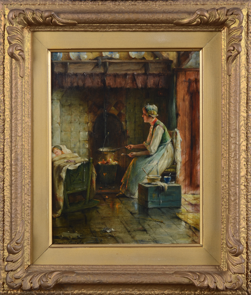 Edward Portielje — the painting in its frame