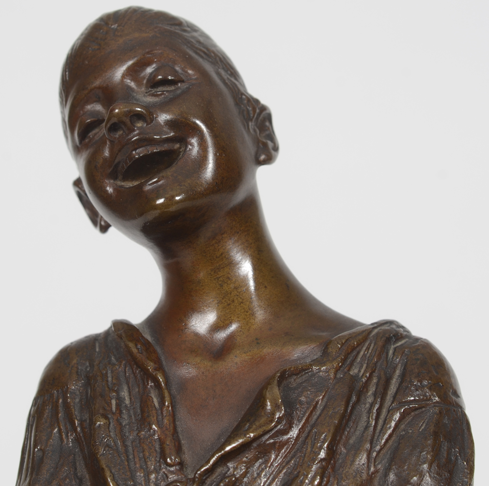 Georges Van der Straeten bronze — Detail face<br>