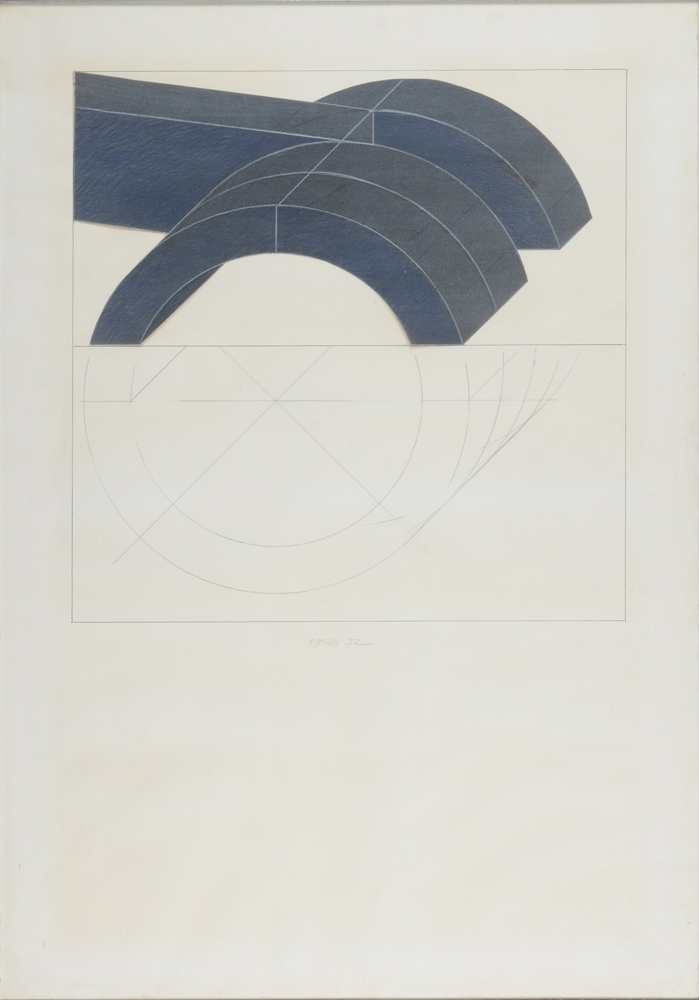Giancarlo Pardi — Important dessin, projet de sculpture de 1972