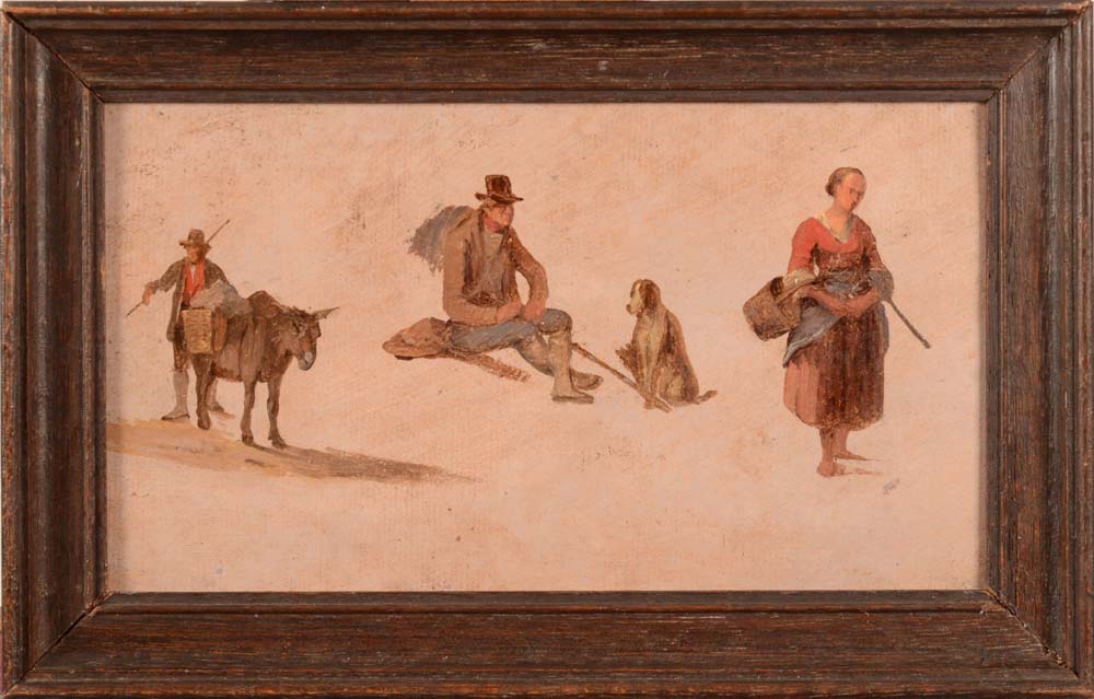 Unknown artist — <p>Etude, huile sur papier du début du 19e siècle, école belge</p>