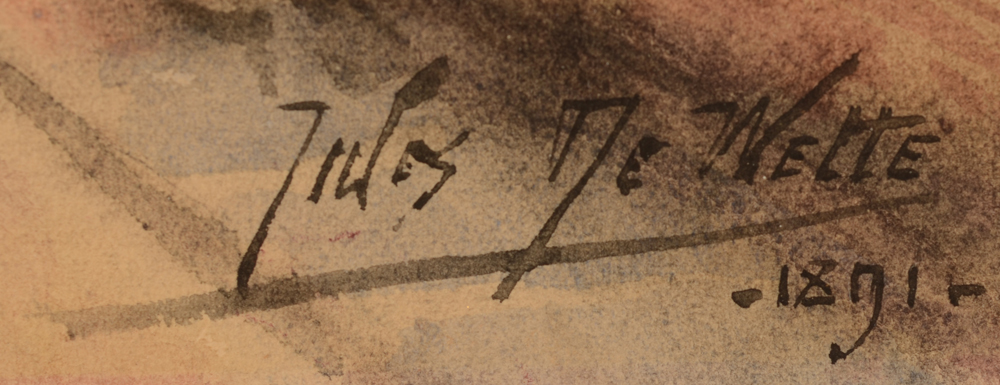 Jules De Wette — Signature of the artist and date, bottom right