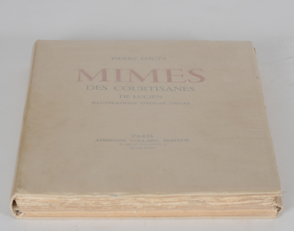 Pierre Louÿs - Edgar Degas, Mimes des courtisanes de Lucien, Paris, Ambroise Vollard Editeur — the book cover