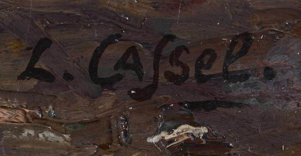 Léon Cassel — Detail of the signature of the artist, bottom right