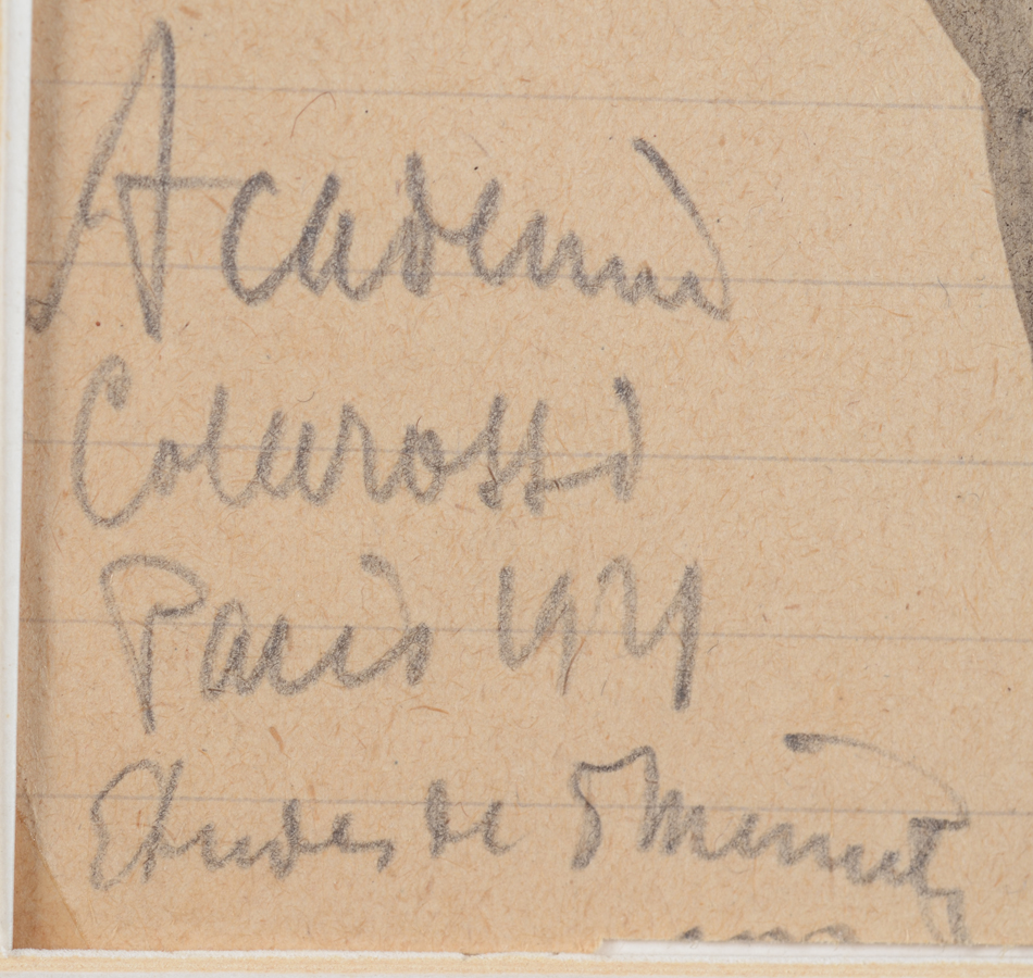 Maurice Dupuis — Inscription by the artist bottom left