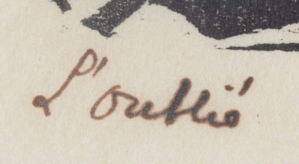 Jozef Cantré — title in ink by the artist, bottom left