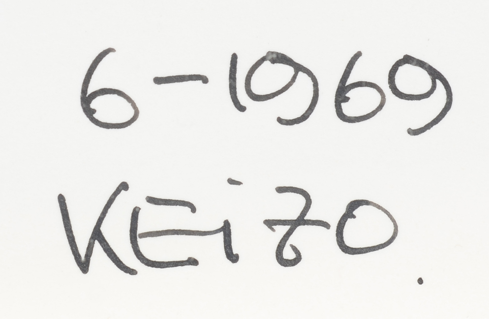 Keizo Morishita — Signature and date by the artist in ink, bottom right