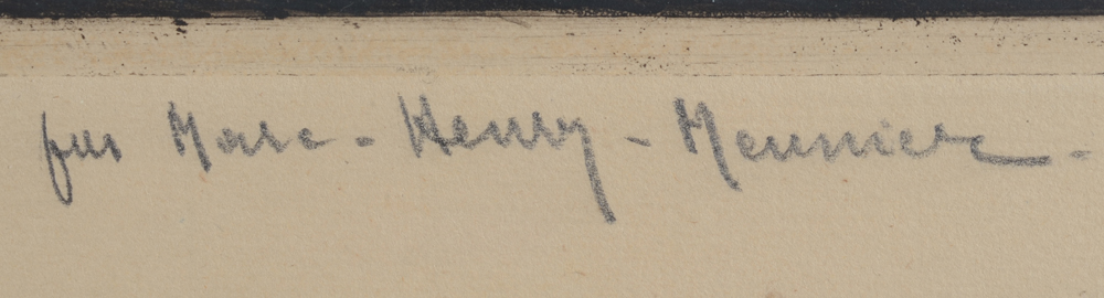 Marc-Henry Meunier — Signature in pencil bottom right