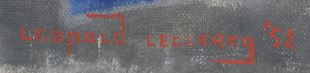 Leopold Leclercq — Signature and date, bottom right