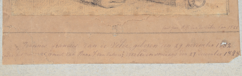 E. V. Van De Velde Portrait of a librarian text  — Information about the person portrayed. Birth date, date of death and parents&nbsp;