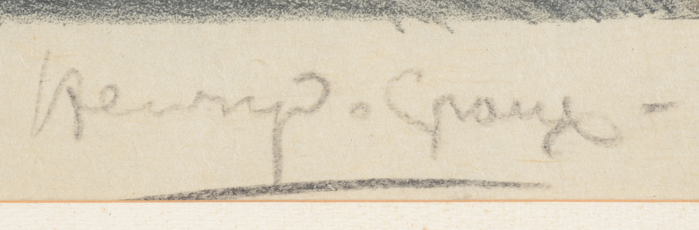 Henry de Groux — Signature of the artist in pencil bottom right