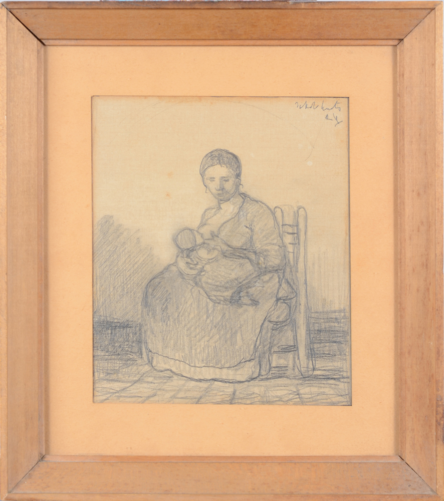 Jakob Smits — the drawing in its old (original?) frame