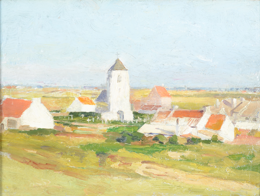 George Buysse — Vue de Mariekerke, près d'Ostende, étude préleminaire d'un tableau exposé à Paris en 1897.