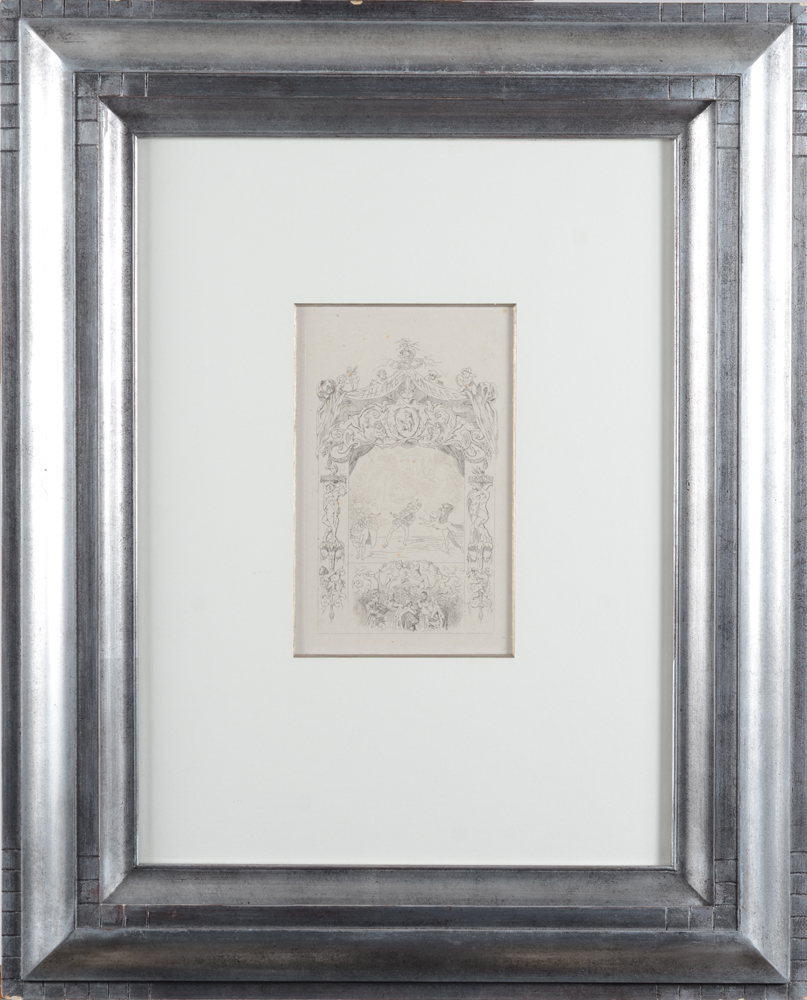 Felicien Rops Le Théâtre Gaillard — the second etching in its modern frame