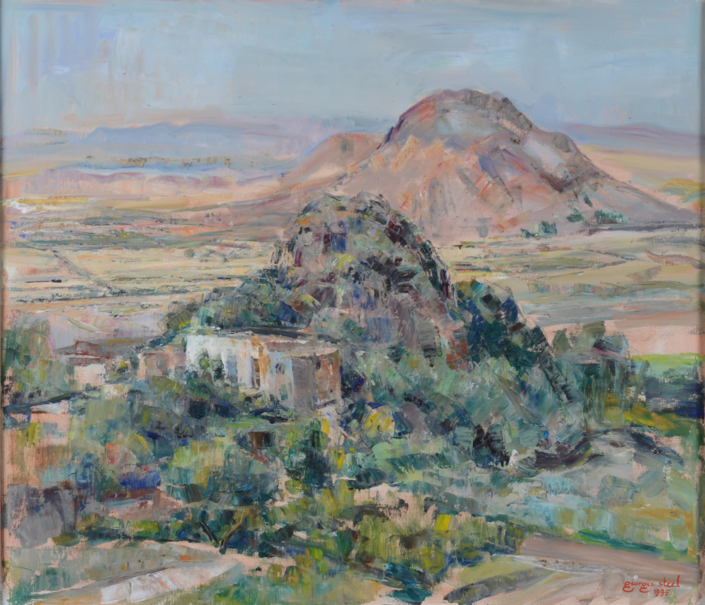 Georges Steel — Paysage en Espagne, huile sur toile signée