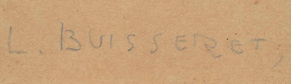 Louis Buisseret — Signature of the artist, bottom right on the recto side