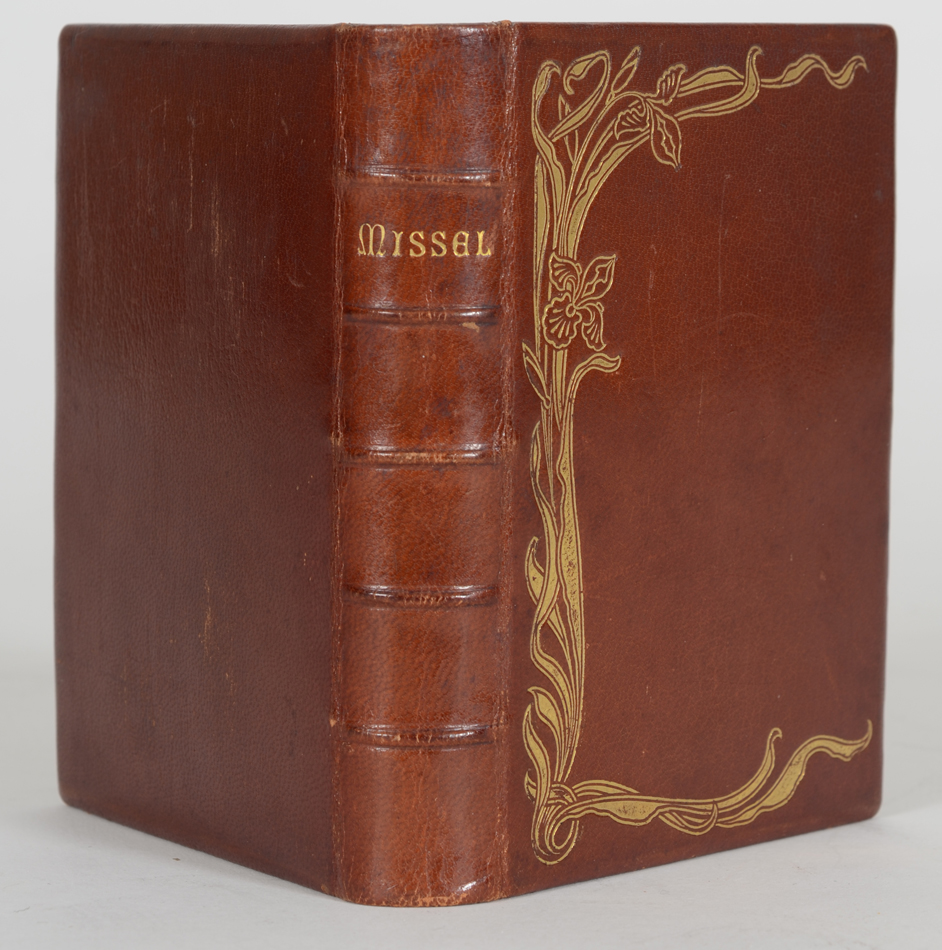 A Missel Paroissial (prayer book) in an art nouveau binding, ca. 1900 — Spine, front and back cover