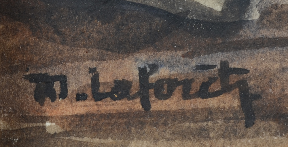 Marcel Laforêt — Signature of the artist, bottom left