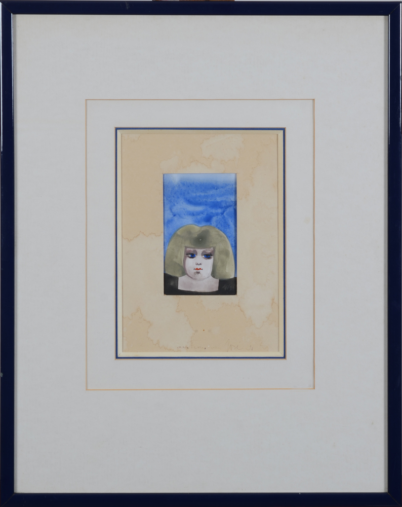 José Vermeersch — the watercolour in its original frame