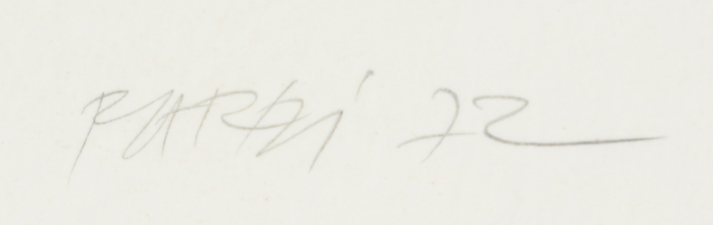 Giancarlo Pardi — Signature of the artist and date in pencil, bottom centre