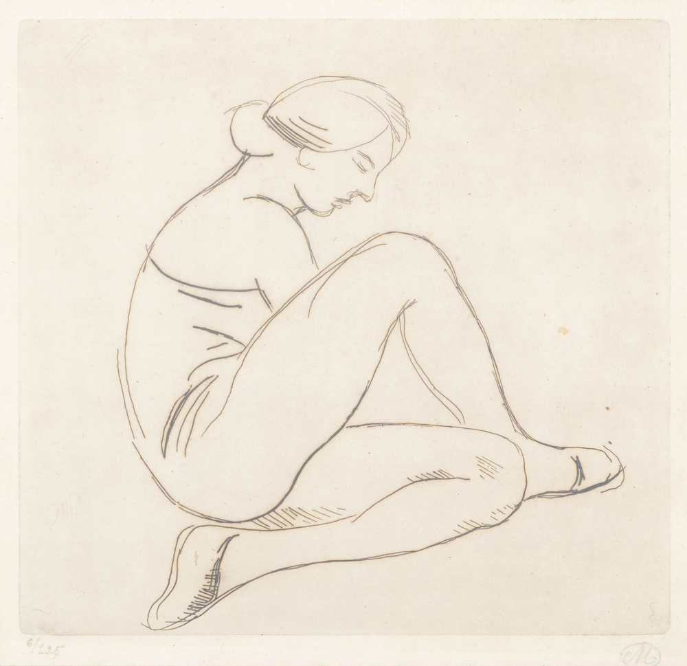 Aristide Maillol — Eau-forte originale, justifiée et signée au cachet monogramme