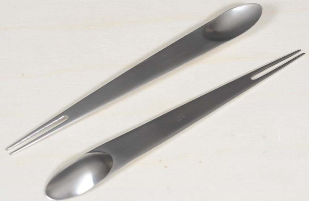 Nedda El-Asmar — 4 cuillère-fourchettes en metal pour Gense de Suède, design de ca. 2007