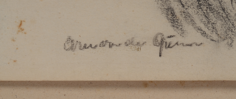 Arie Van Der Giessen Untitled signature — Signature of the artist on the bottom left.