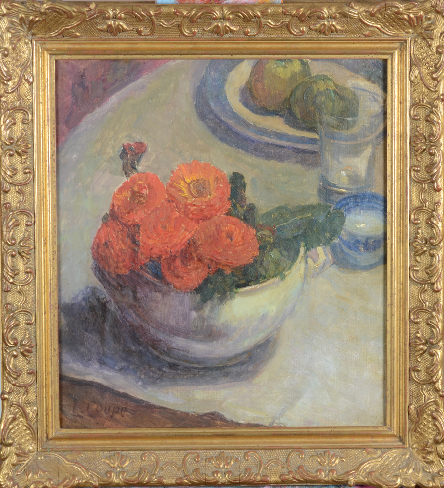Louise Coupé — The painting in its Schleiper frame