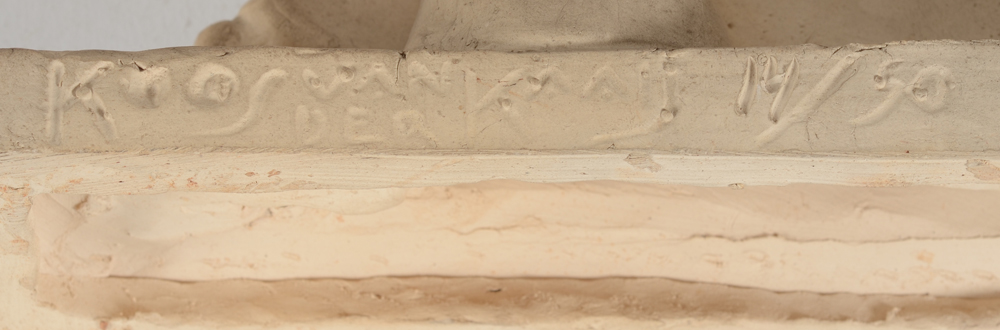 Koos Van der Kaaji — Signature of the artist on the side of the base and justification