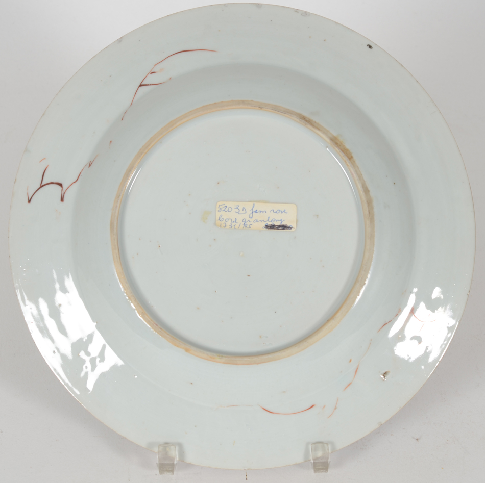 Chinese Famille Rose plate — Back of the plate