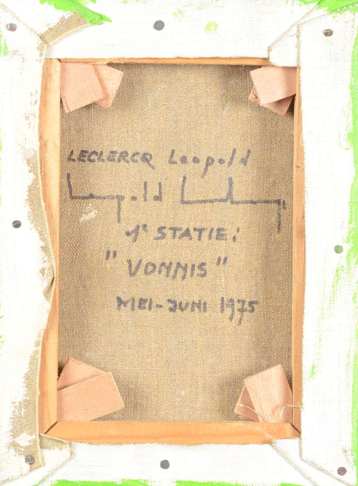 Léopold Leclercq The 14 stations of the cross, 1975 — Station 1: back of the canvas