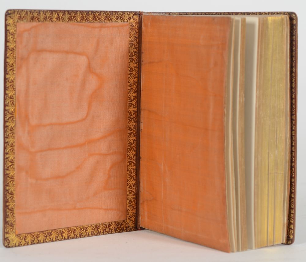 A Missel Paroissial (prayer book) in an art nouveau binding, ca. 1900 — Inside of the binding