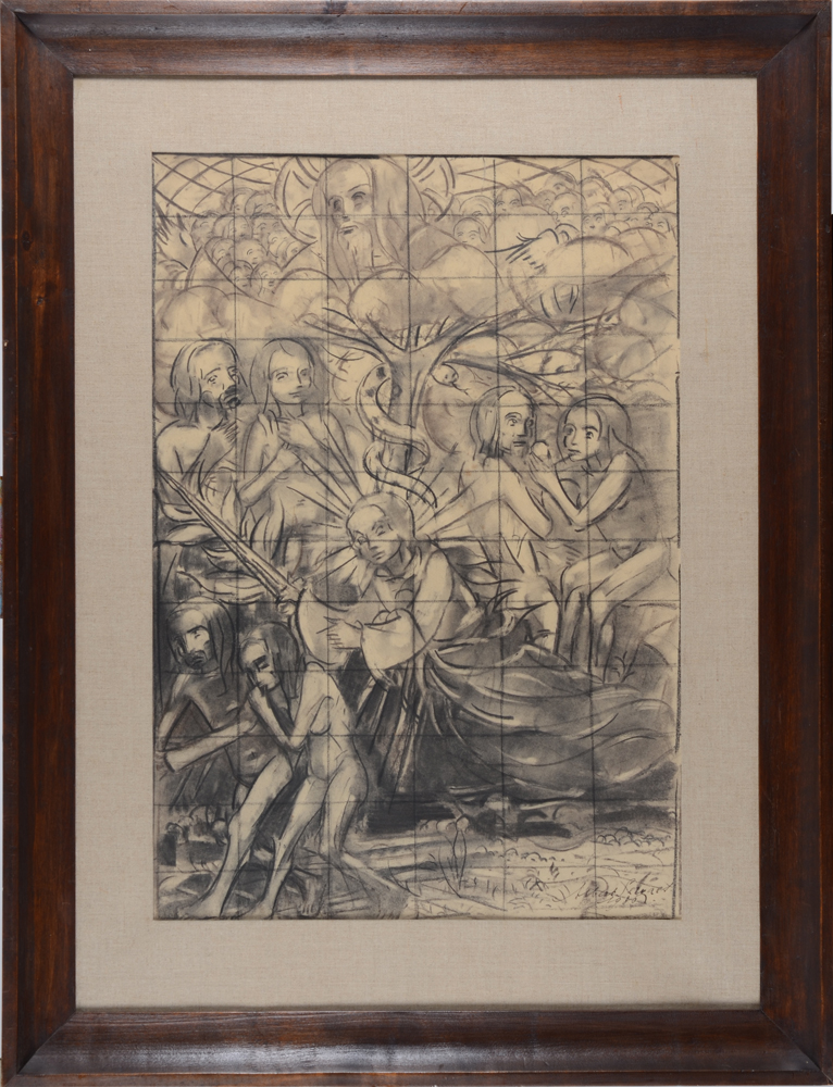 Albert Servaes — the drawing in its frame