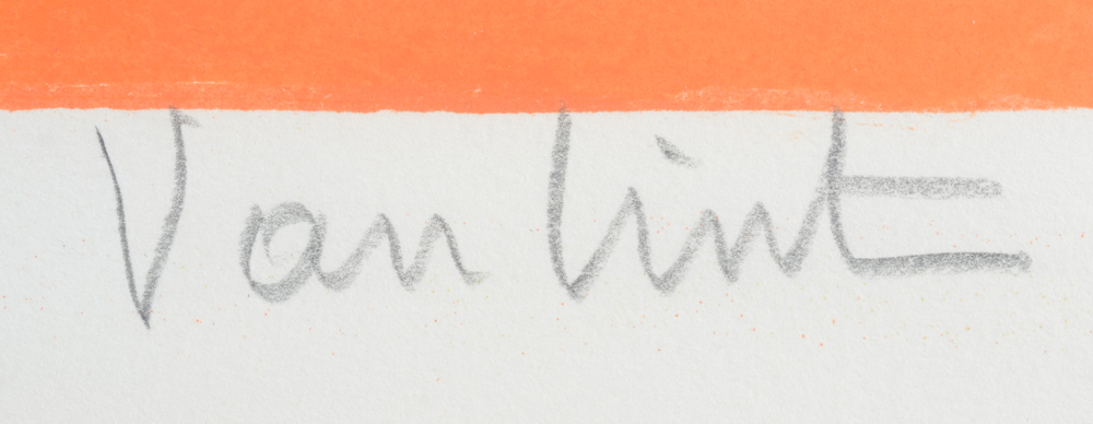 Louis Van Lint — signature of the artist in pencil bottom right