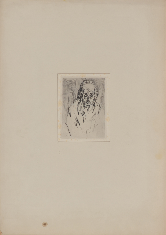 Jakob Steinhardt 'Judenkopf' Etching and drypoint 1913 — Eau-forte et pointe-sèche expressionniste. Signée par l'artiste.