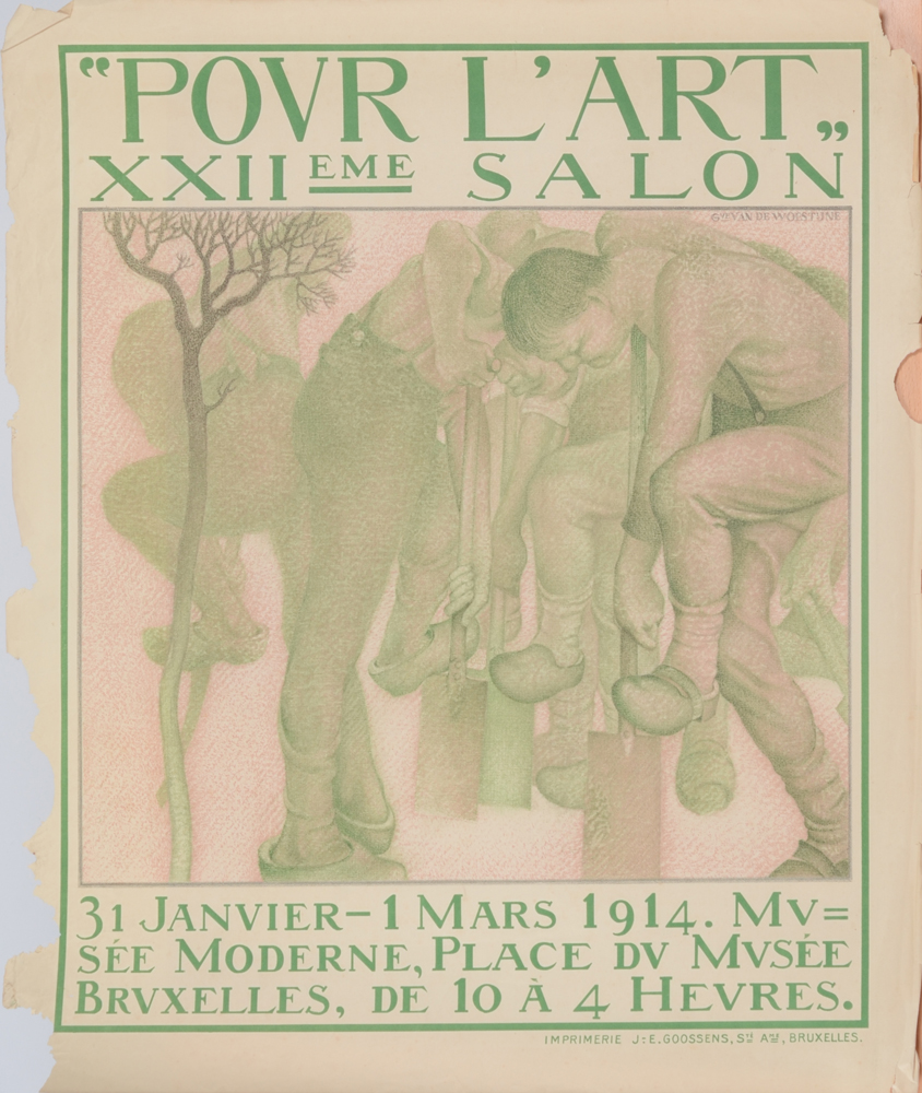 Gustave Van de Woestijne — Affiche originale de l'exposition de Pour l'Art de 1914