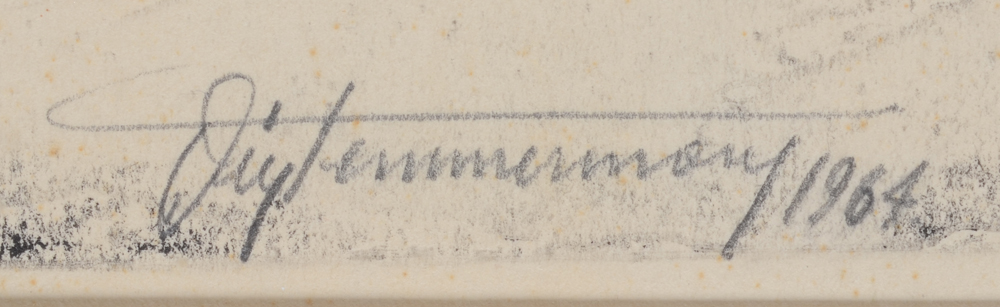 Vic Temmerman Print I: Project for a sculpture, 1964 — Signature by the artist and date, bottom right