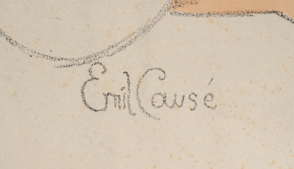 Emil Causé  — Printed signature of the artist on the bottom right.