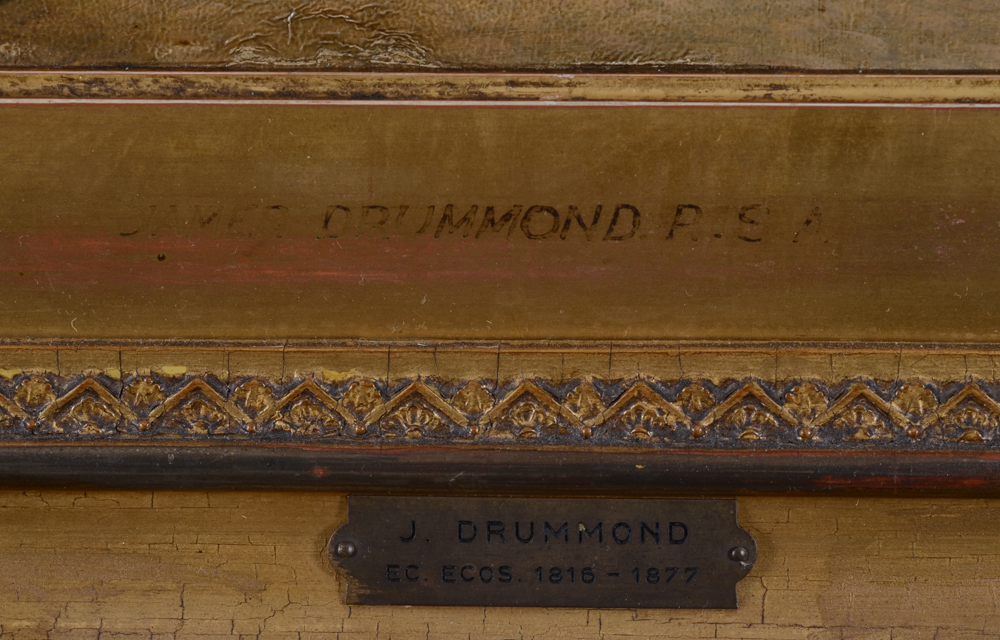 James Drummond — Detail of the plaque and name written on the original frame