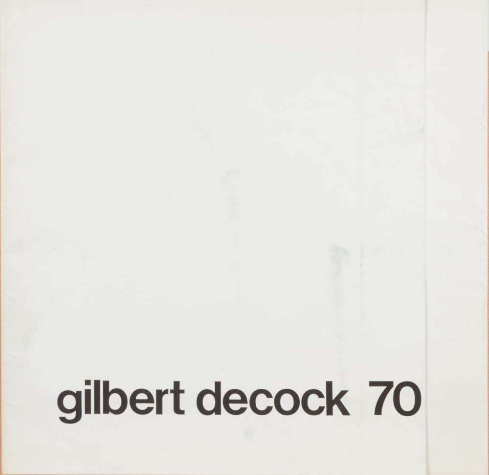 Gilbert Decock — Cover of the folder, slightly soiled