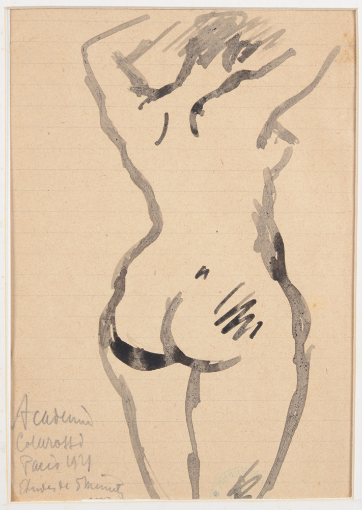 Maurice Dupuis — Rare dessin des débuts de l'artiste lors de son passage à l'Académie Colarossi à Paris en 1921