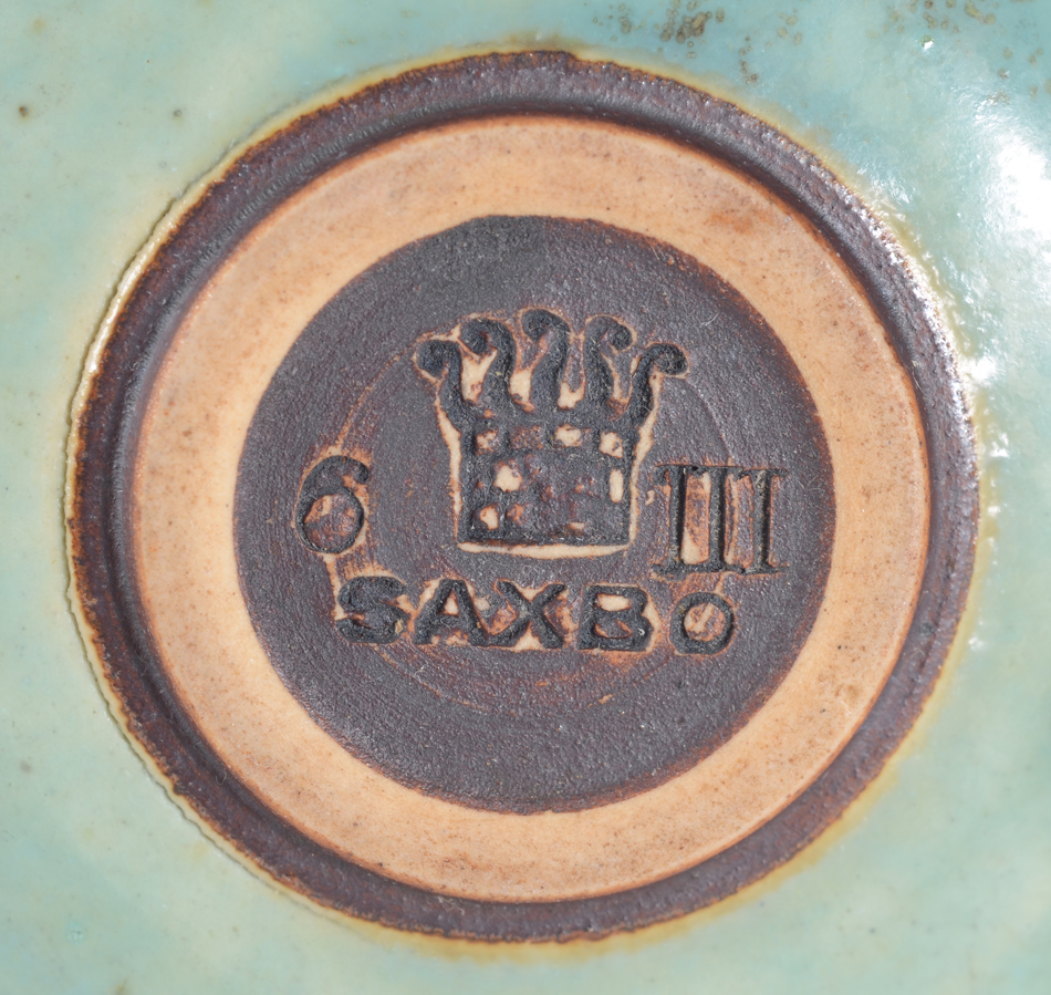 Saxbo (Denmark) — Detail of the mark on the bottom of the base