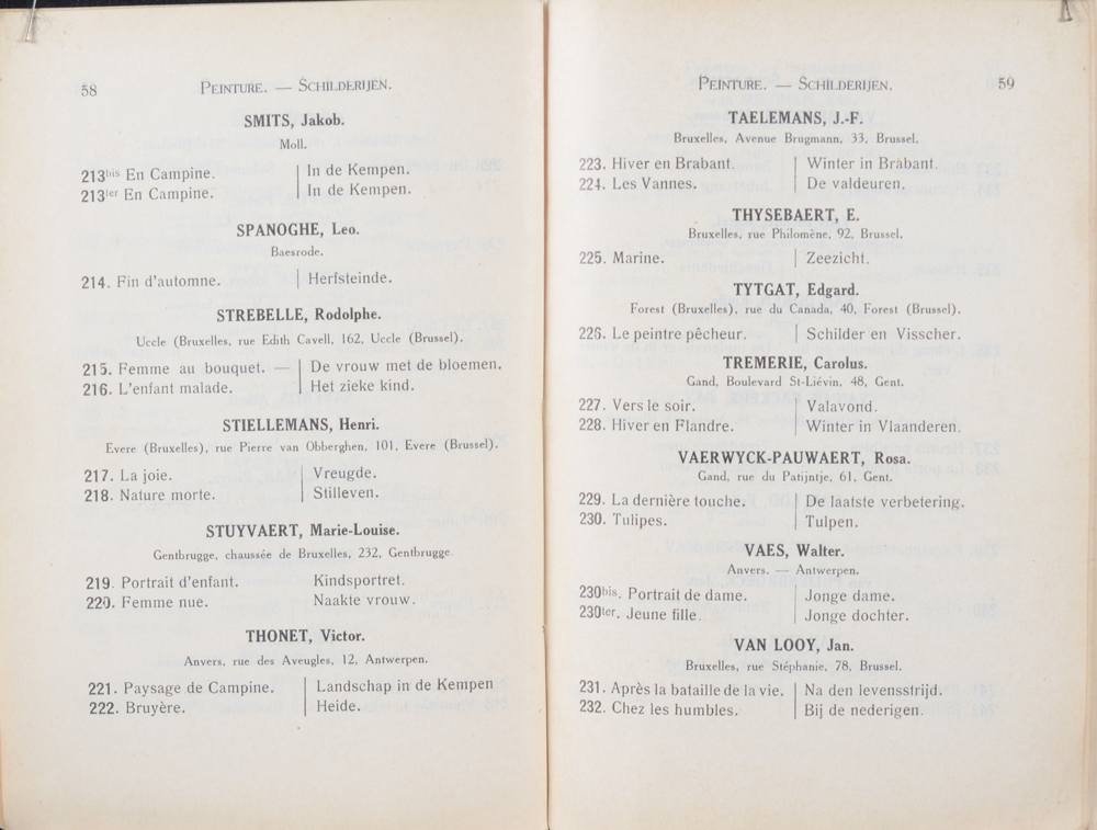Ville de Gand - Catalogue 42e Exposition Salon de 1922 — Sample page<br>