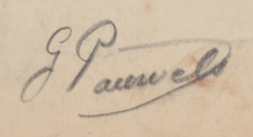 Gaston Pauwels — Early signature of the artist bottom right