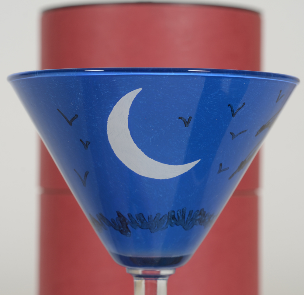 Jacques Charlier and Roy Grayson — Detail of the painted cocktail glass