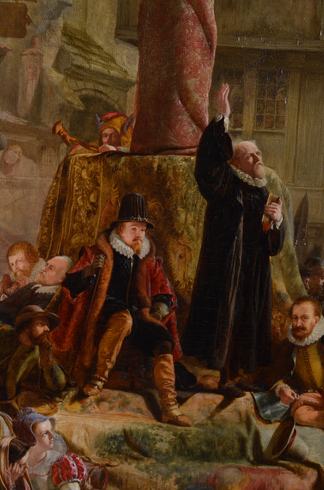 James Drummond — Detail of the central part with the preacher