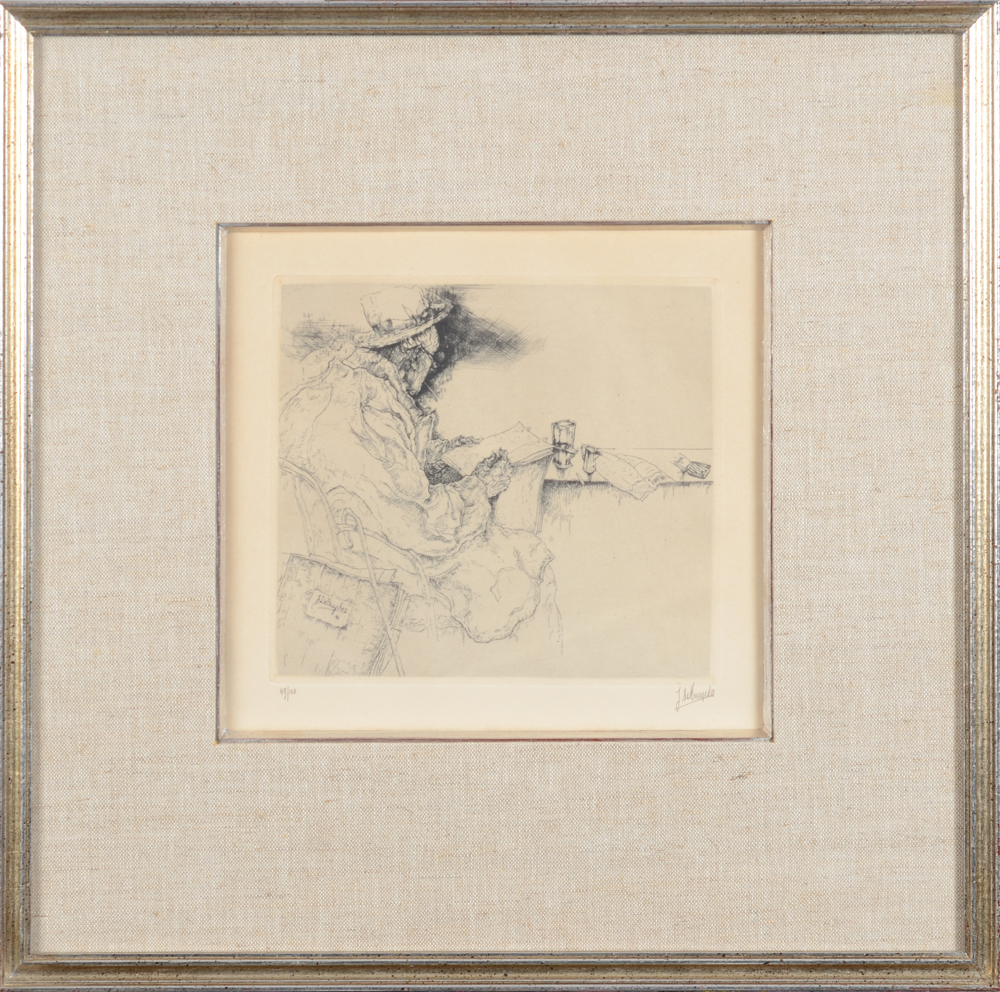 Jules De Bruycker — The etching in its frame