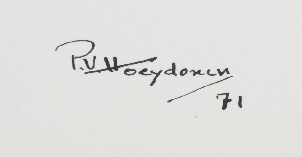 Paul Van Hoeydonck — Signature of the artist in ink and date, bottom right