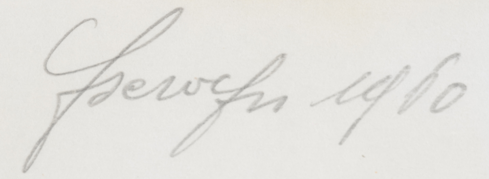 Marcel Ysewijn — Signature of the artist in pencil and date bottom right
